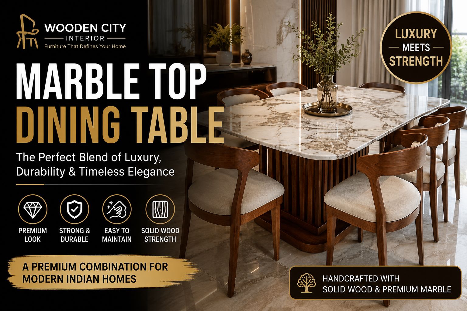 Solid Wood and Marble Top Dining Tables: A Premium Combination